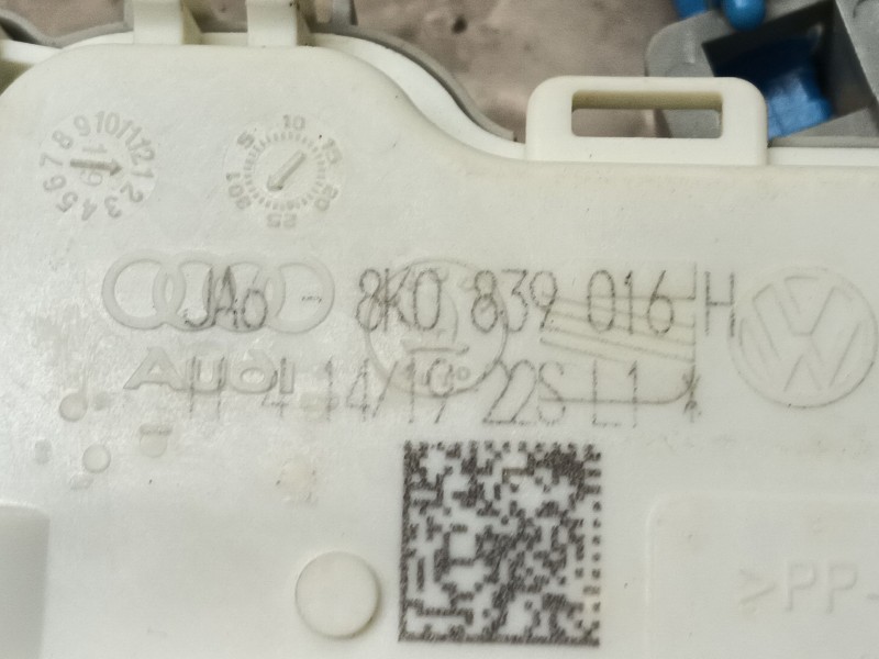 Recambio de cerradura puerta trasera derecha para audi q2 (gab, gag) 30 tdi referencia OEM IAM 8K0839016H  
