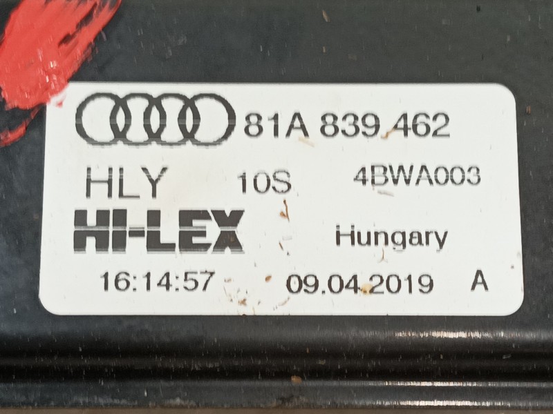 Recambio de elevalunas trasero derecho para audi q2 (gab, gag) 30 tdi referencia OEM IAM 81A839462 5Q0959408 