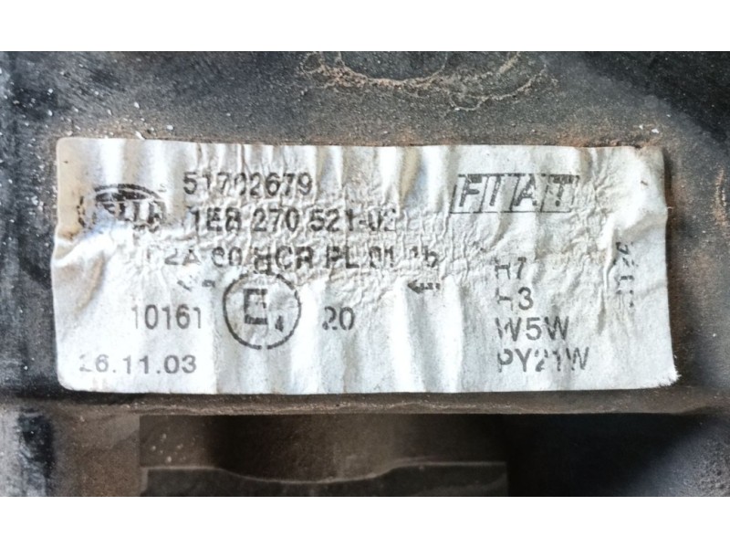 Recambio de faro derecho para lancia ypsilon (843_) 1.2 (843.axb1a) referencia OEM IAM   