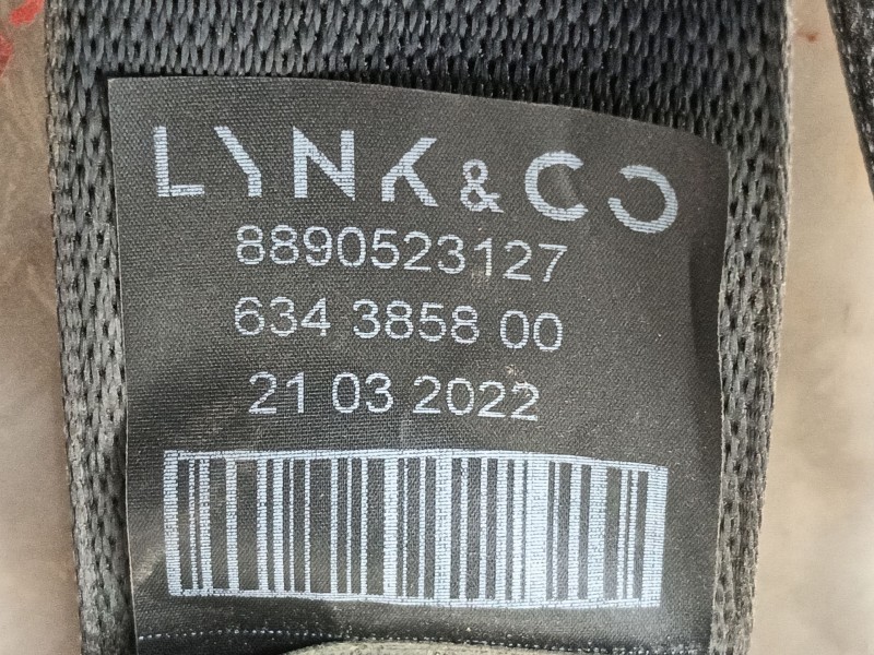 Recambio de cinturon seguridad trasero derecho para lynk & co 01 phev referencia OEM IAM  8890523127 