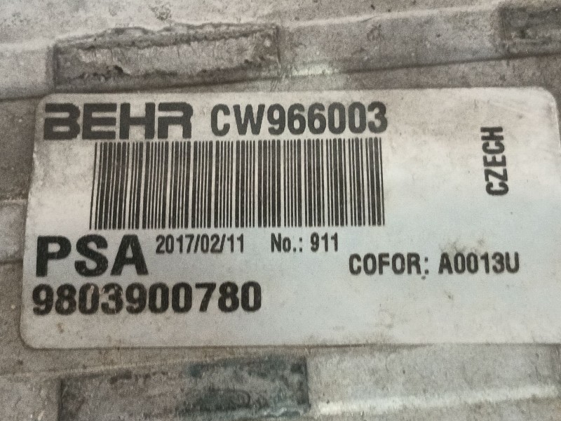 Recambio de intercooler para peugeot 208 i (ca_, cc_) 1.6 bluehdi 100 referencia OEM IAM   