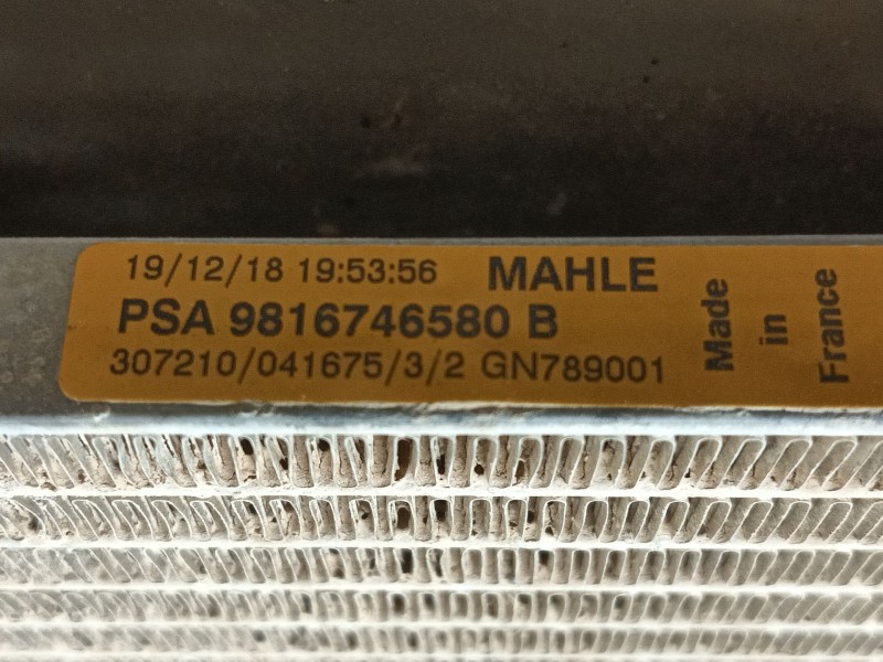 Recambio de condensador / radiador aire acondicionado para citroën berlingo (er_, ec_) 1.2 puretech 110 referencia OEM IAM 98167