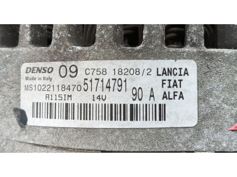 Recambio de alternador para fiat 500 (312_) 1.2 (312axa1a) referencia OEM IAM   