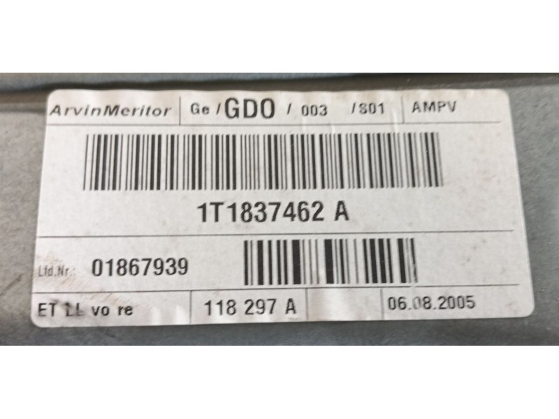 Recambio de elevalunas delantero derecho para volkswagen touran (1t1, 1t2) 1.9 tdi referencia OEM IAM   