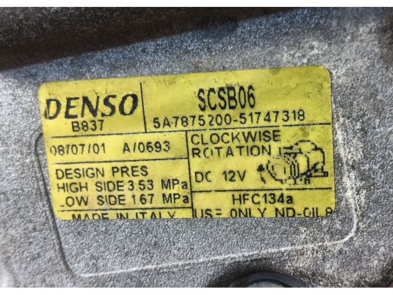 Recambio de compresor aire acondicionado para fiat 500 (312_) 1.2 (312axa1a) referencia OEM IAM   