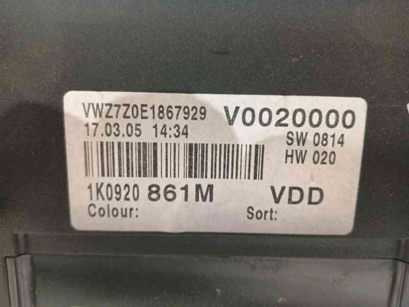 Recambio de cuadro instrumentos para volkswagen golf plus v (5m1, 521) 2.0 tdi referencia OEM IAM 1K0920861MXZ02  VWZ7Z0E1867929