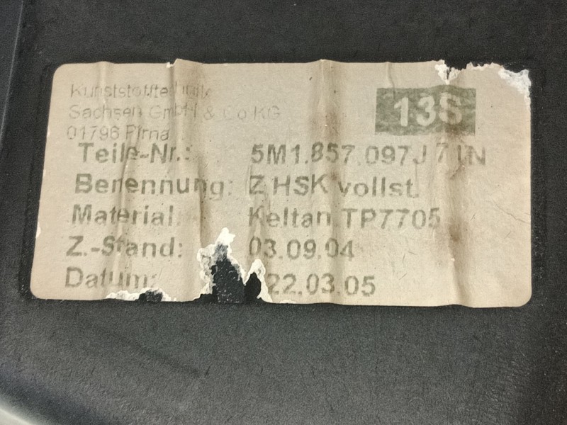 Recambio de guantera para volkswagen golf plus v (5m1, 521) 2.0 tdi referencia OEM IAM   