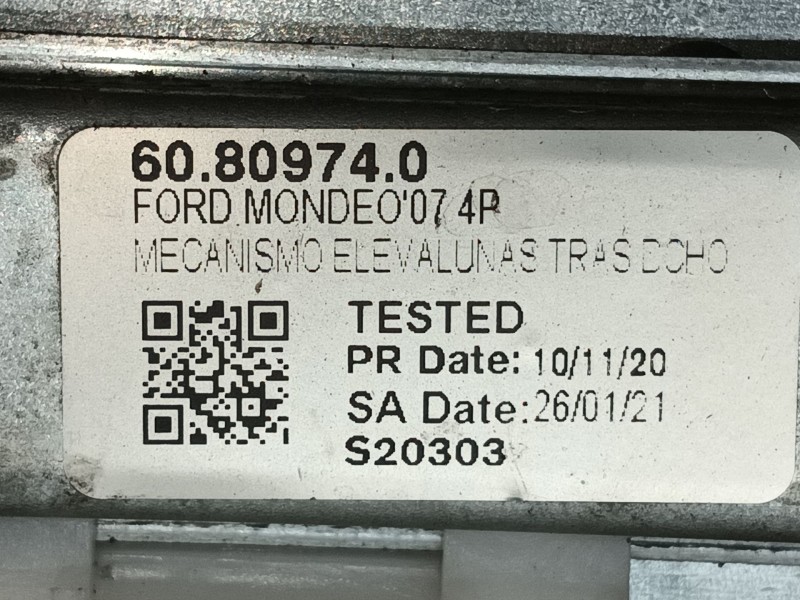 Recambio de elevalunas trasero derecho para ford mondeo iv sedán (ba7) 2.0 tdci referencia OEM IAM   