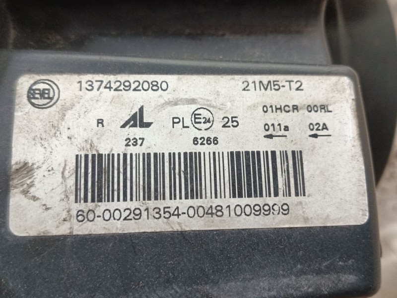 Recambio de faro derecho para fiat ducato caja/chasis (250_) 115 multijet 2,0 d referencia OEM IAM 1374292080 21M5T2 