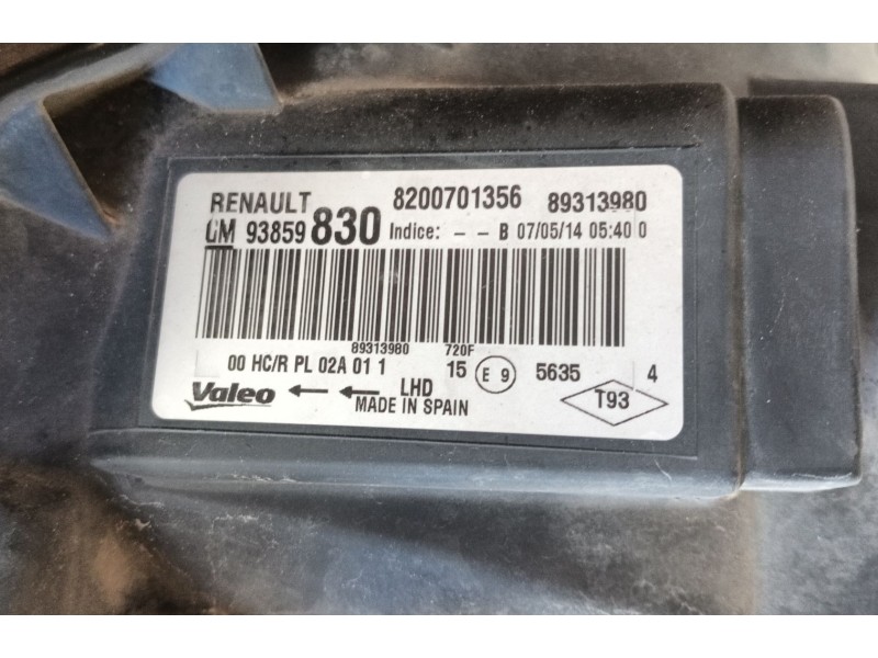 Recambio de faro derecho para opel vivaro a furgoneta (x83) 2.0 cdti (f7) referencia OEM IAM   