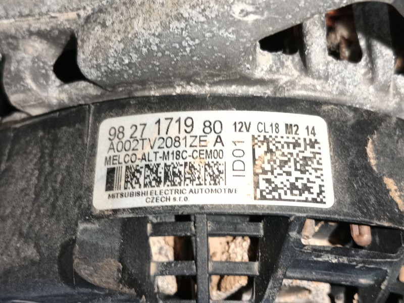 Recambio de alternador para peugeot boxer furgoneta 2.2 bluehdi 140 referencia OEM IAM   