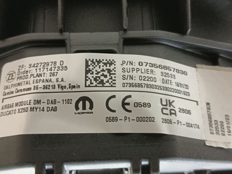 Recambio de airbag delantero izquierdo para peugeot boxer furgoneta 2.2 bluehdi 140 referencia OEM IAM  S 