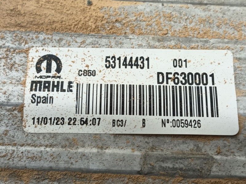 Recambio de intercooler para peugeot boxer furgoneta 2.2 bluehdi 140 referencia OEM IAM 1613994080 531444431 