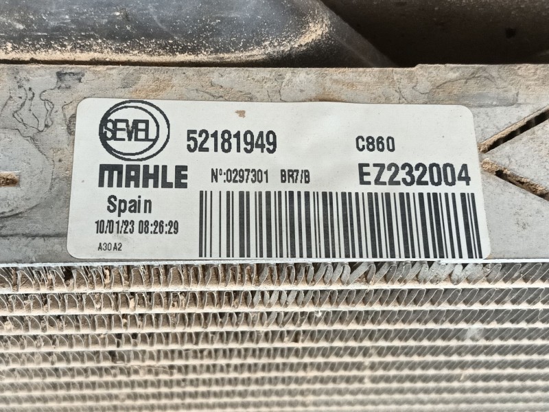 Recambio de radiador agua para peugeot boxer furgoneta 2.2 bluehdi 140 referencia OEM IAM   