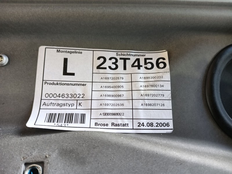 Recambio de elevalunas delantero izquierdo para mercedes-benz clase b sports tourer (w245) b 180 cdi (245.207) referencia OEM IA