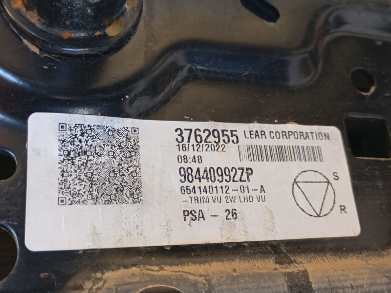 Recambio de asiento delantero izquierdo para opel combo furgoneta/monovolumen (k9) 1.5 d referencia OEM IAM  3762955 