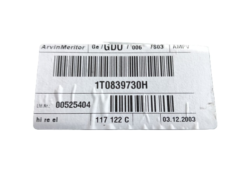 Recambio de elevalunas trasero derecho para volkswagen touran (1t1, 1t2) 1.9 tdi referencia OEM IAM   