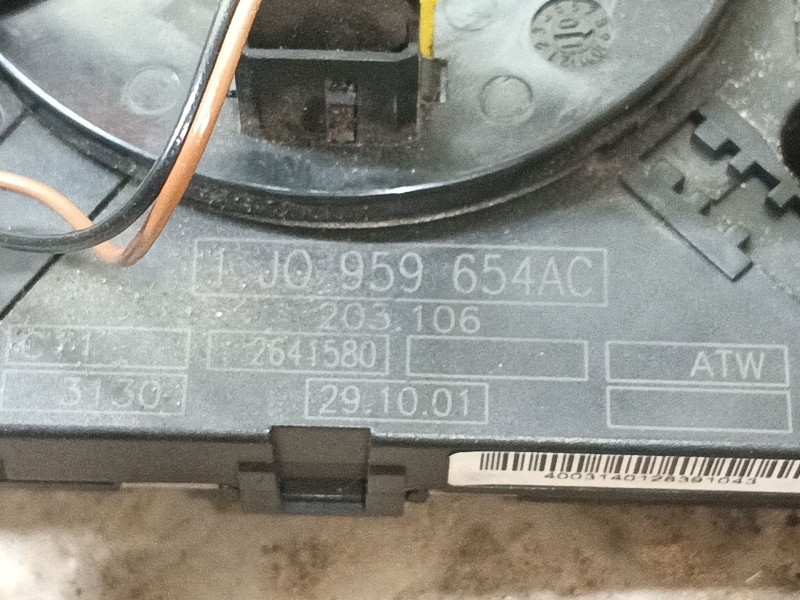 Recambio de anillo airbag para audi a3 (8l1) 1.9 tdi referencia OEM IAM 1J0959654AG 1J0959654AC 