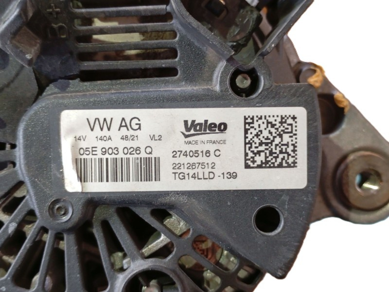 Recambio de alternador para volkswagen t-roc (a11, d11) 1.0 tsi referencia OEM IAM  05E903026Q 