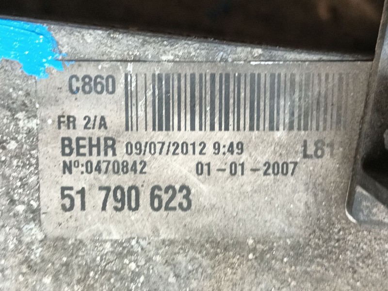 Recambio de intercooler para peugeot bipper (aa_) 1.3 hdi 75 referencia OEM IAM 0384L7  