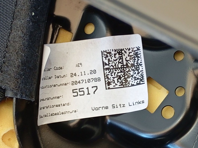 Recambio de asiento delantero izquierdo para seat ateca (kh7, khp) 2.0 tdi referencia OEM IAM   
