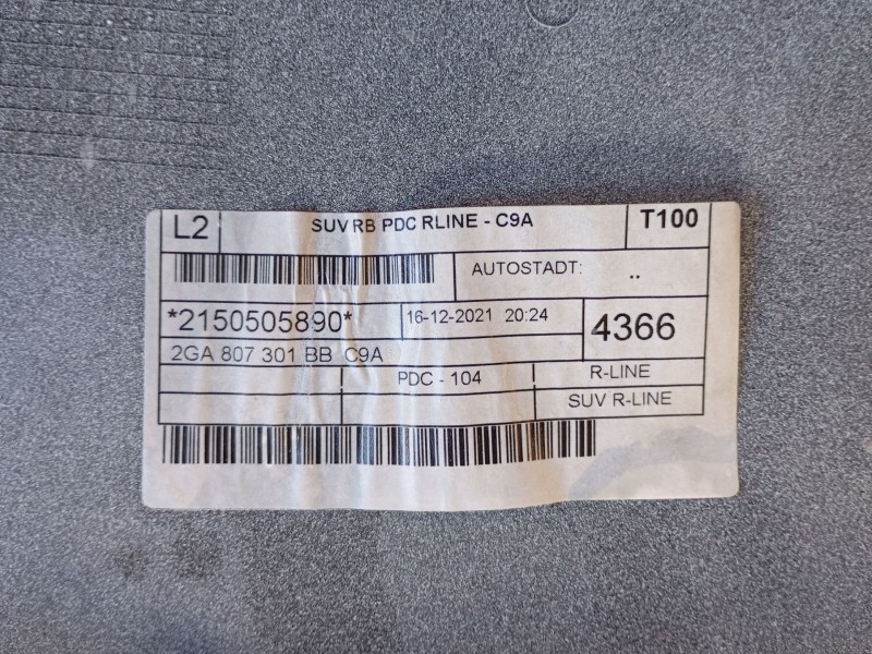 Recambio de paragolpes trasero para volkswagen t-roc (a11, d11) 1.0 tsi referencia OEM IAM 2GA807421DGRU  