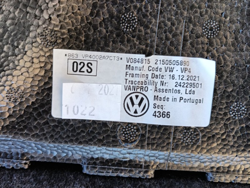 Recambio de asientos traseros para volkswagen t-roc (a11, d11) 1.0 tsi referencia OEM IAM  2150505890 