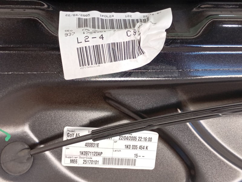 Recambio de puerta delantera izquierda para volkswagen golf v (1k1) 2.0 tdi 16v referencia OEM IAM 1K4831105G  