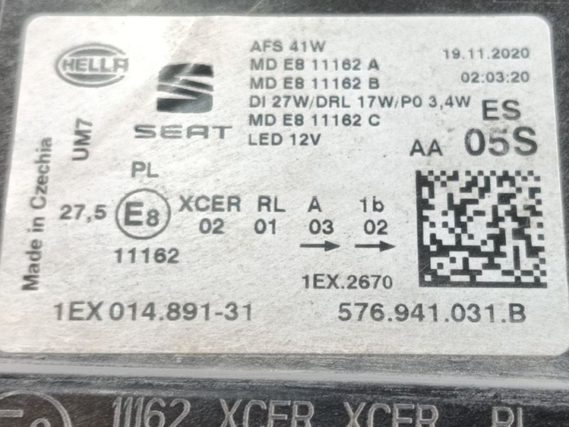 Recambio de faro izquierdo para seat ateca (kh7, khp) 2.0 tdi referencia OEM IAM   