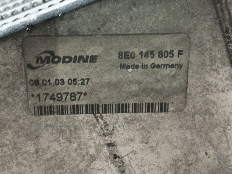 Recambio de intercooler para audi a4 b6 avant (8e5) 1.9 tdi referencia OEM IAM 8E0145805S 8E0145805F 