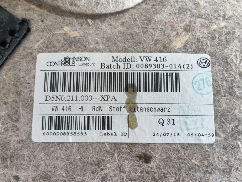 Recambio de guarnecido puerta trasera izquierda para volkswagen tiguan (5n_) 2.0 tdi referencia OEM IAM   