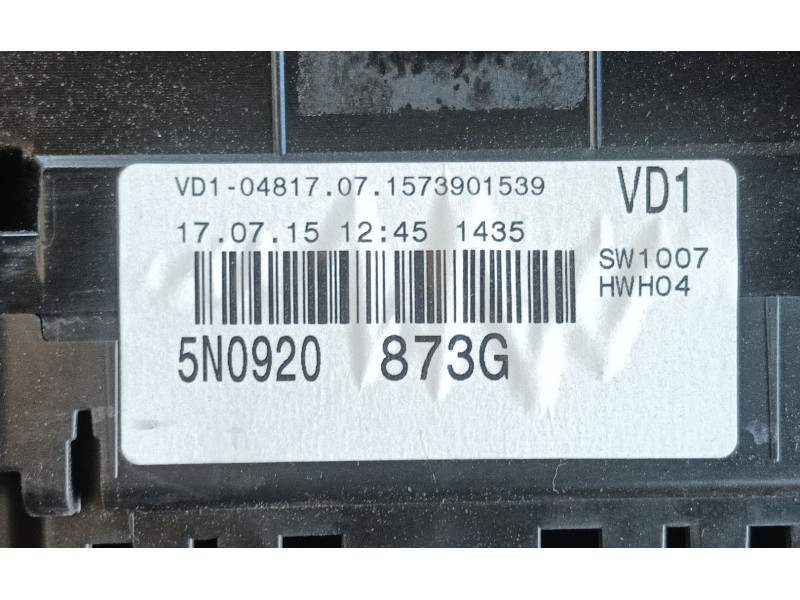 Recambio de cuadro instrumentos para volkswagen tiguan (5n_) 2.0 tdi referencia OEM IAM 5N0920873G  