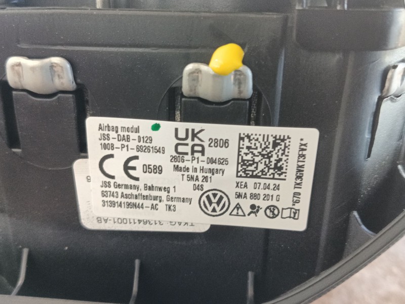 Recambio de airbag delantero izquierdo para volkswagen golf 1.5 etsi mhev referencia OEM IAM 5NA880201GXEA  