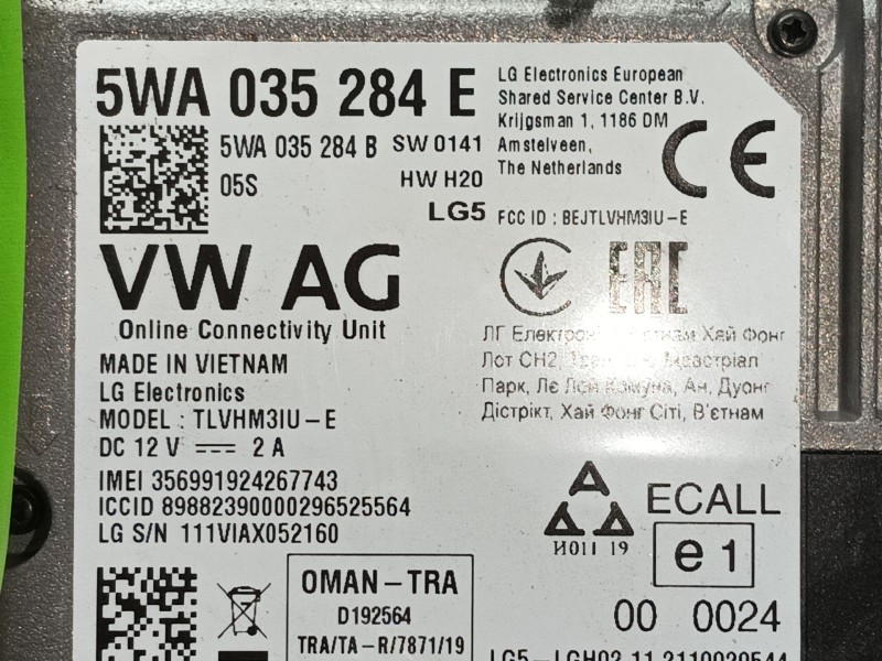 Recambio de modulo electronico para volkswagen t-roc (a11, d11) 1.0 tsi referencia OEM IAM   