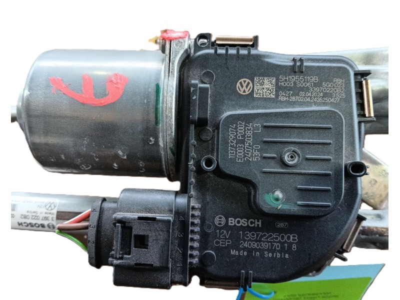 Recambio de motor limpia delantero para volkswagen golf 1.5 etsi mhev referencia OEM IAM   