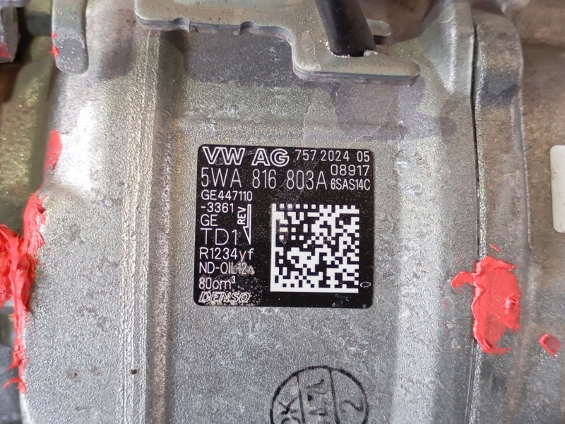 Recambio de compresor aire acondicionado para volkswagen golf 1.5 etsi mhev referencia OEM IAM 5WA816803A  