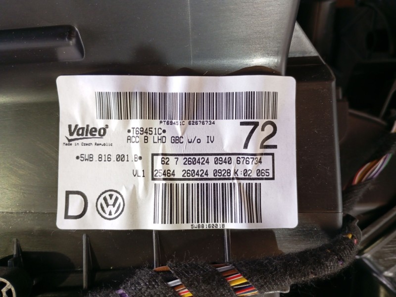 Recambio de calefaccion entera normal para volkswagen golf 1.5 etsi mhev referencia OEM IAM   