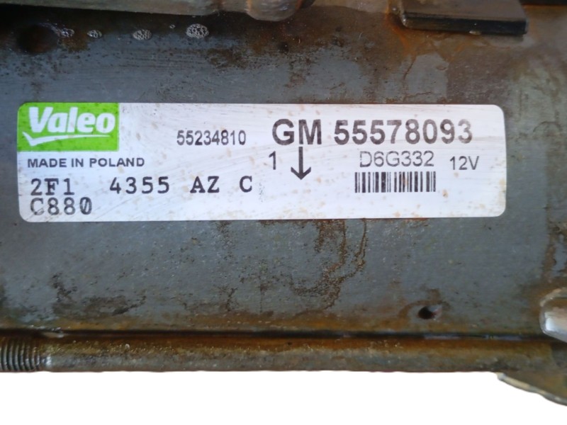 Recambio de motor arranque para opel combo tour 1.3 cdti 16v referencia OEM IAM 95524890 GM55578093 