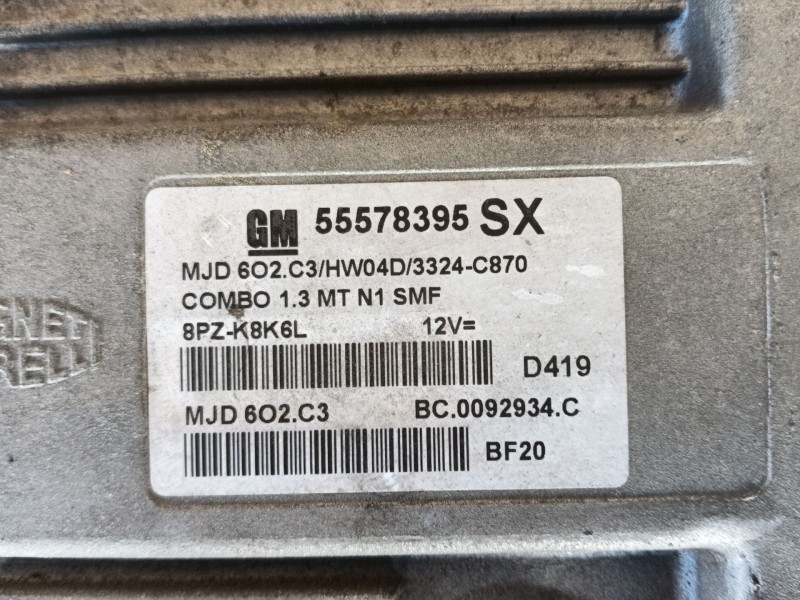 Recambio de centralita motor uce para opel combo tour 1.3 cdti 16v referencia OEM IAM  55578395 