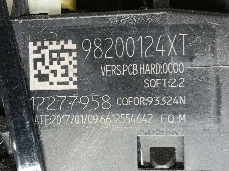 Recambio de mando multifuncion para peugeot partner tepee 1.6 bluehdi 100 referencia OEM IAM 98200124XT  