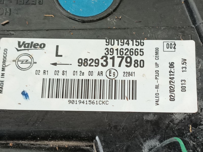 Recambio de piloto trasero izquierdo para opel corsa f (p2jo) 1.2 (68) referencia OEM IAM 9829317980  