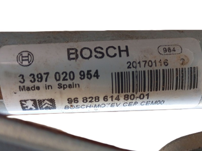 Recambio de motor limpia delantero para peugeot partner tepee 1.6 bluehdi 100 referencia OEM IAM  3397020954 