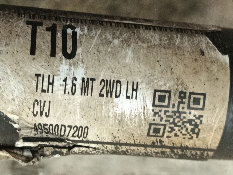 Recambio de transmision delantera izquierda para kia sportage iv (ql, qle) 1.6 gdi referencia OEM IAM 49500D7200  