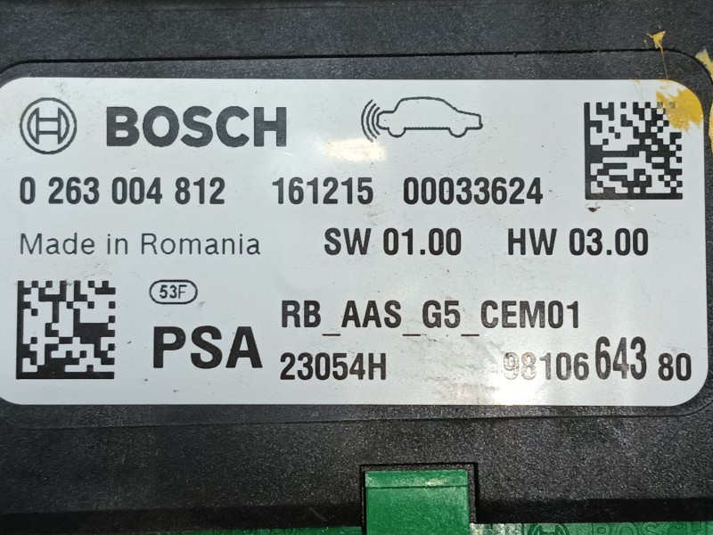 Recambio de modulo electronico para peugeot partner tepee 1.6 bluehdi 100 referencia OEM IAM   