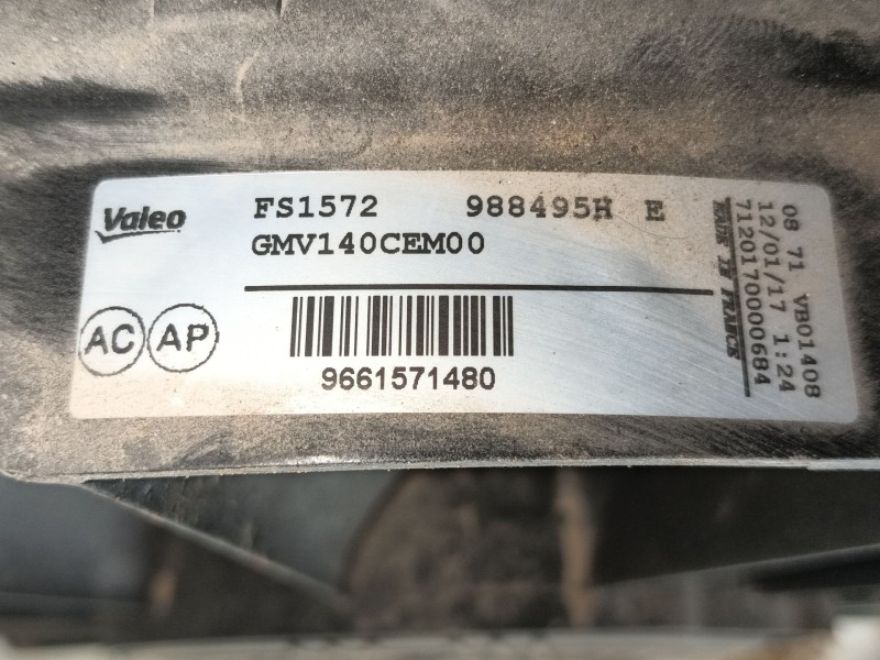 Recambio de electroventilador para peugeot partner tepee 1.6 bluehdi 100 referencia OEM IAM 1253K4 9661571480 