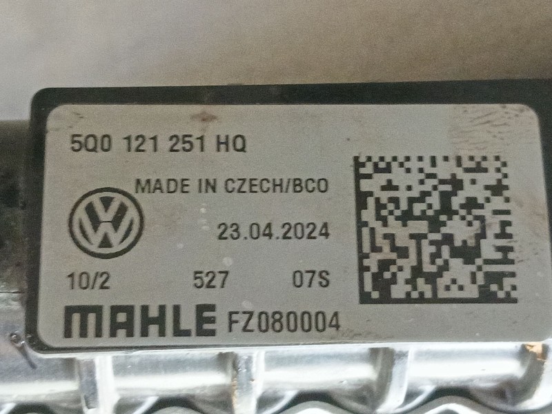 Recambio de radiador agua para volkswagen golf 1.5 etsi mhev referencia OEM IAM   