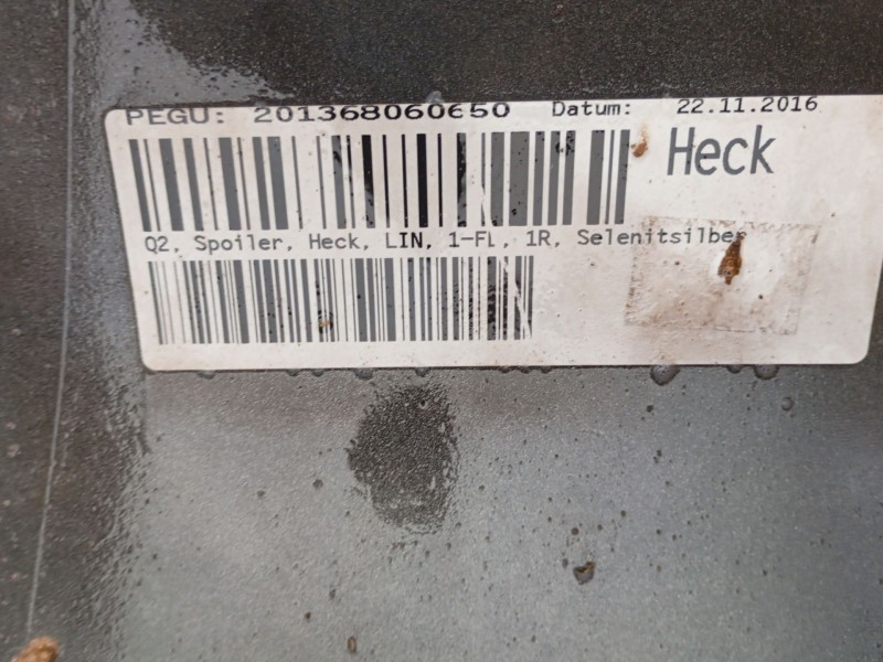 Recambio de paragolpes trasero para audi q2 (gab, gag) 1.6 tdi referencia OEM IAM   