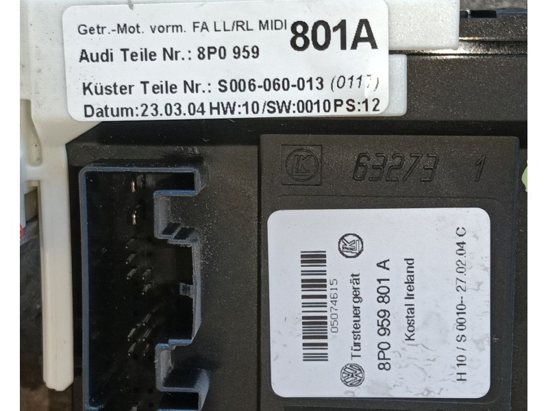 Recambio de elevalunas delantero izquierdo para audi a3 (8p1) 2.0 tdi 16v referencia OEM IAM 8P3837461C  