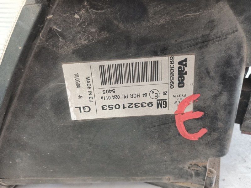 Recambio de faro derecho para opel meriva a monospace (x03) 1.7 dti (e75) referencia OEM IAM 93175365  