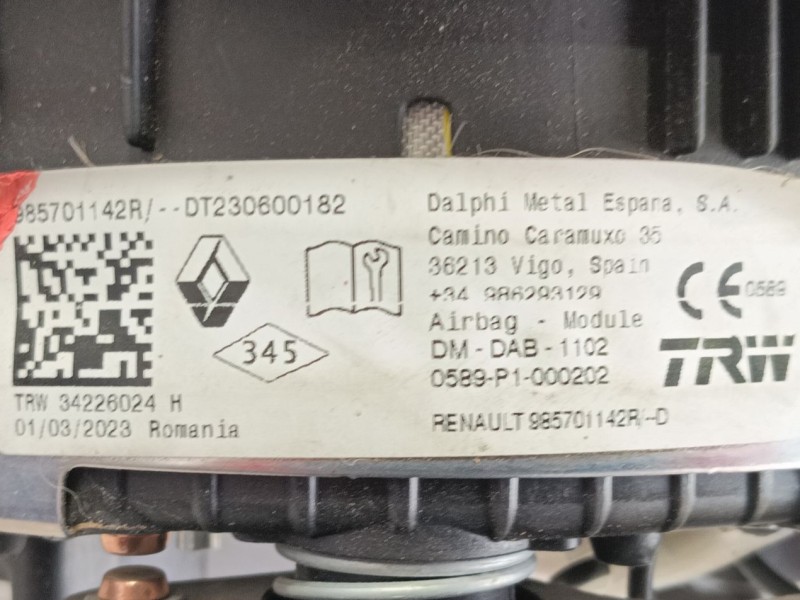 Recambio de airbag delantero izquierdo para dacia dokker furgoneta/monovolumen 1.6 referencia OEM IAM   